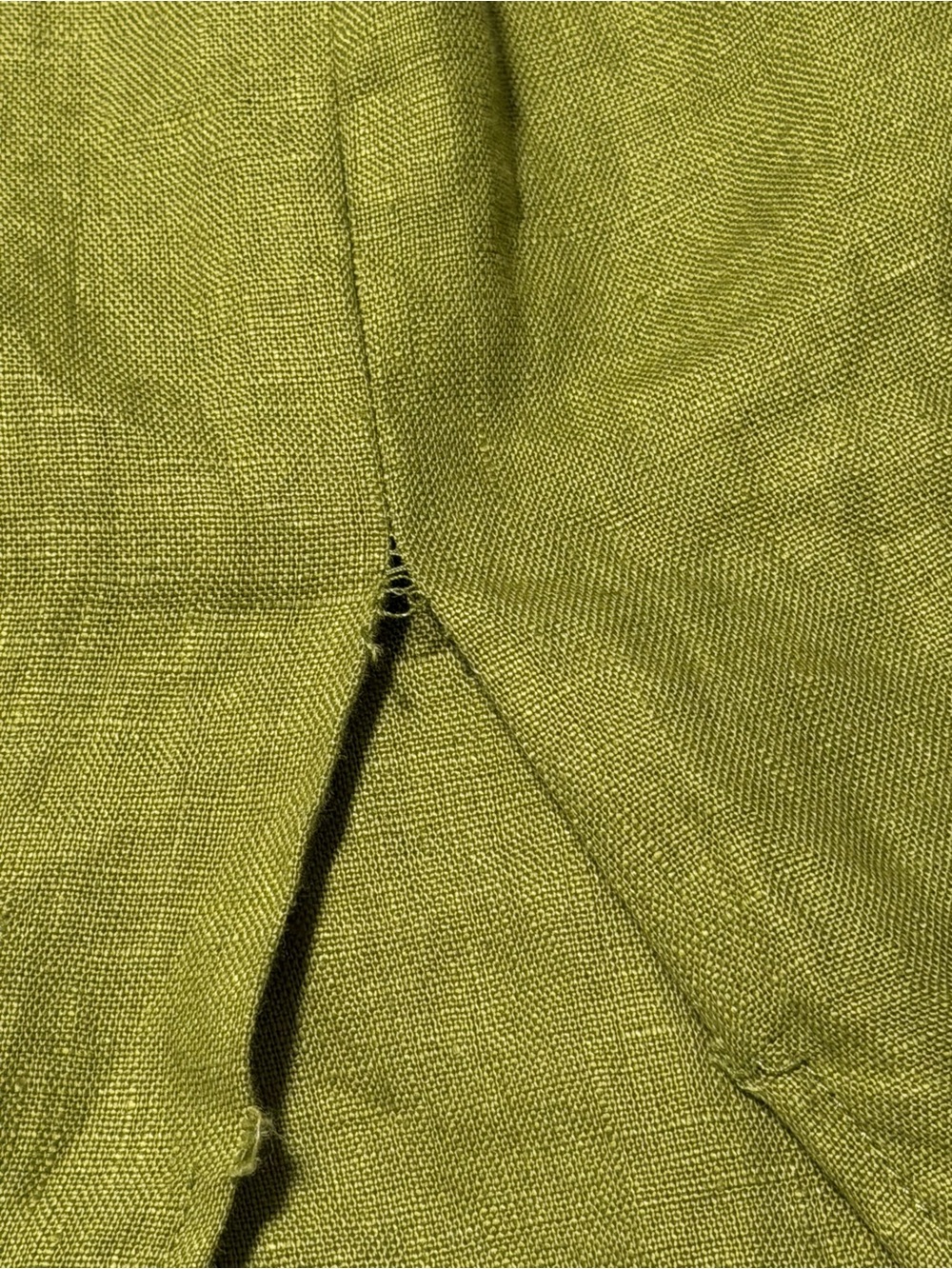 Reformation Malibu Linen Midi Dress Size 12 in Avocado Green - Picture 9 of 9